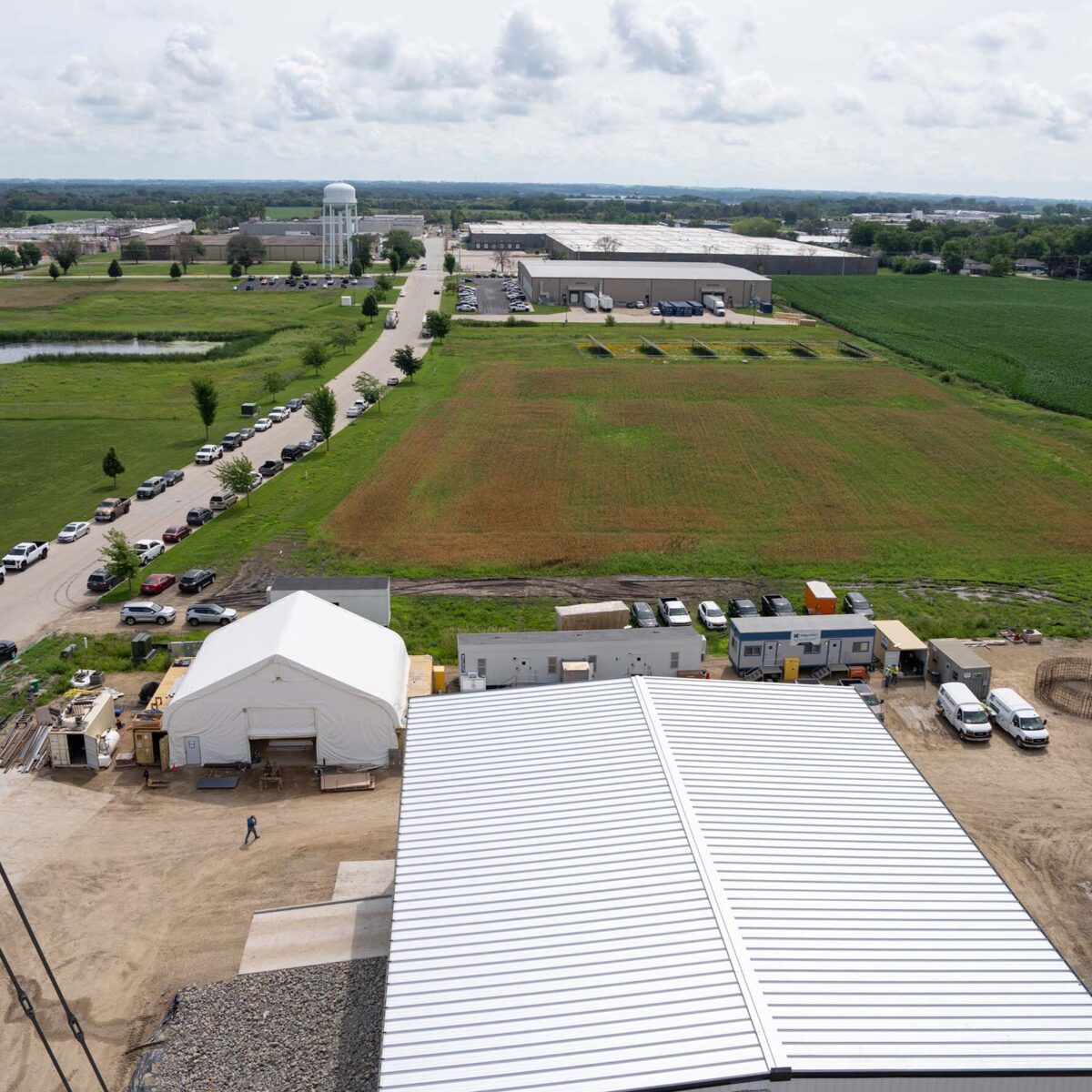 Aerial view of Green Acres Milling
