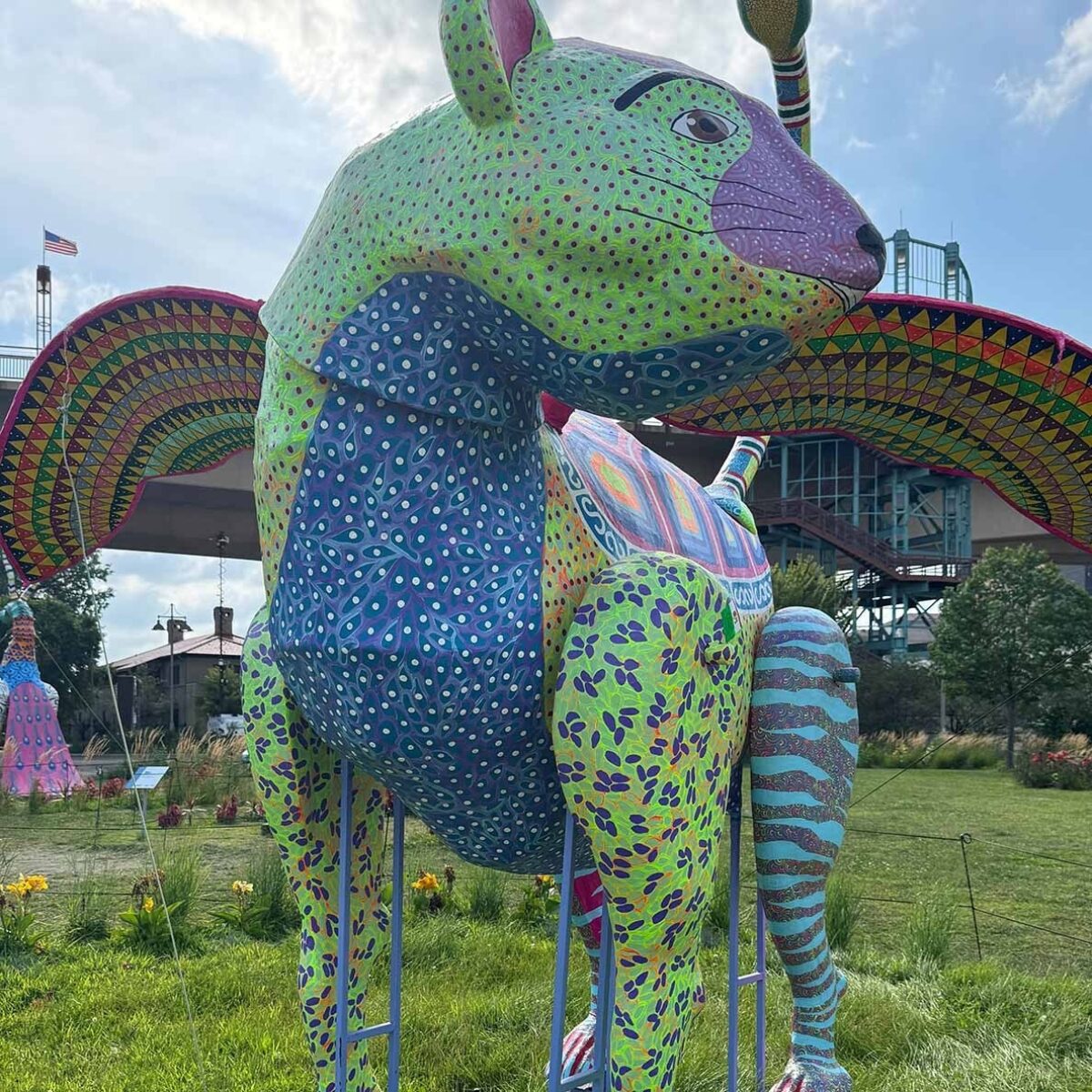 Colorful sculpture of animal on Raspberry Island 2