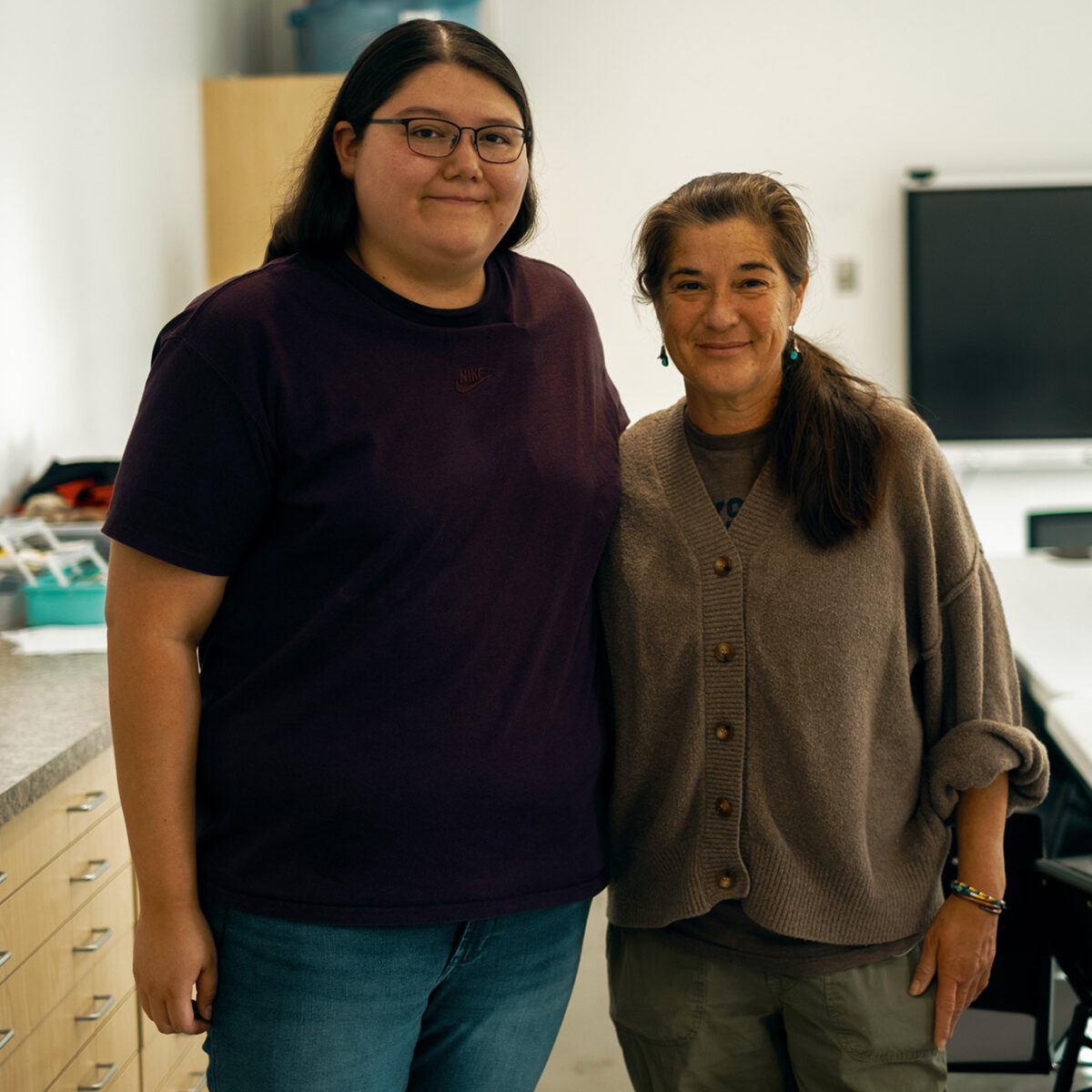 Rochelle standing with another artist