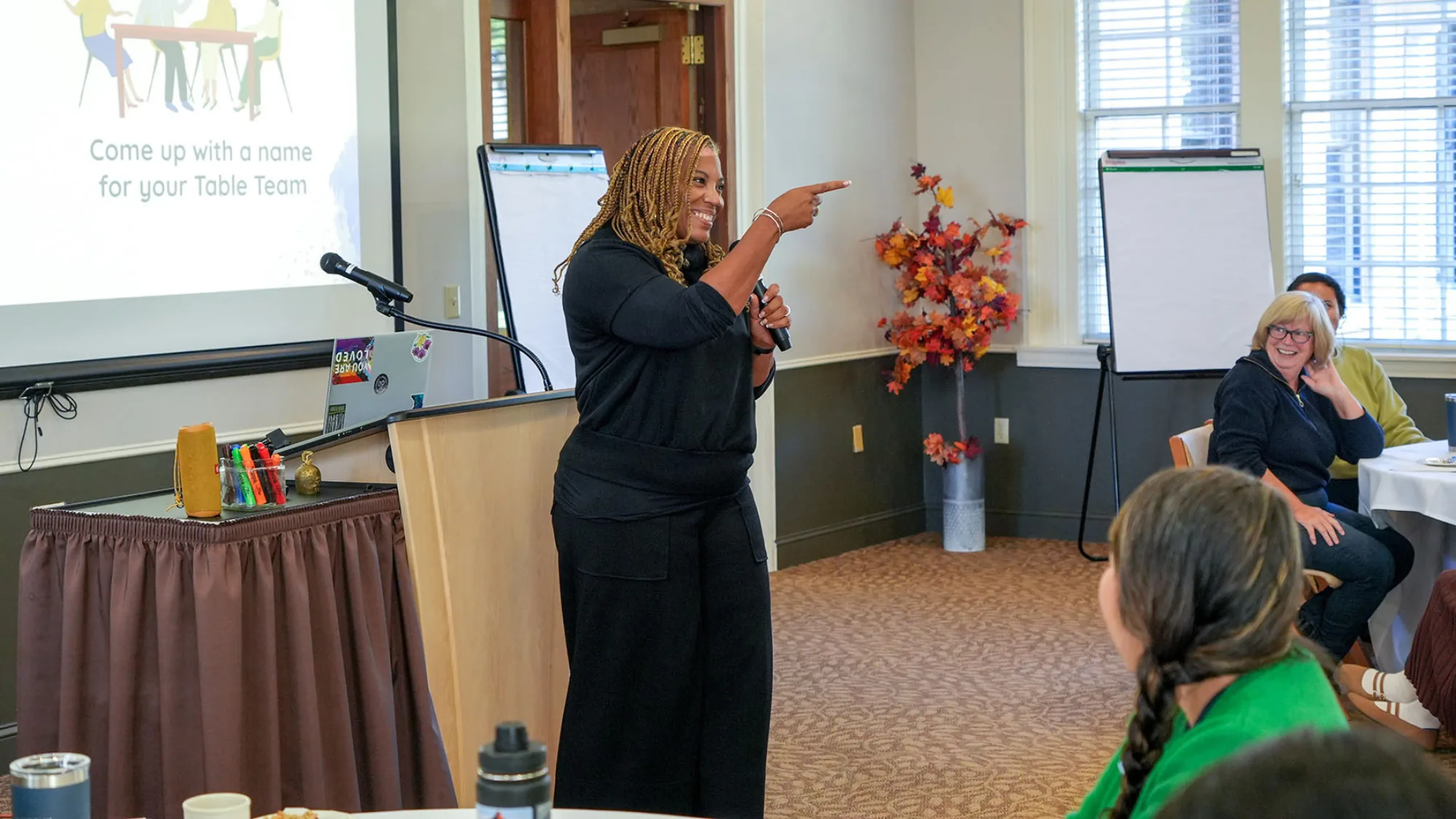 Chanda speaking to Foundation staff