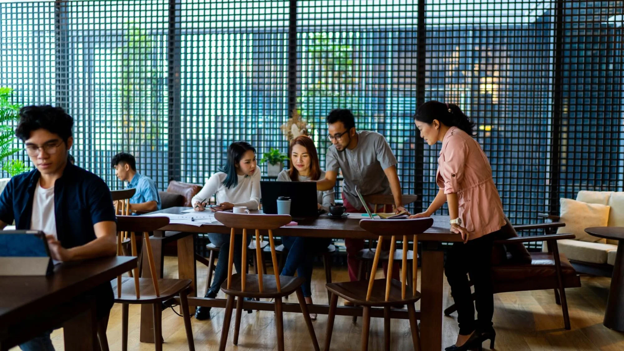 Millennials in a coworking space