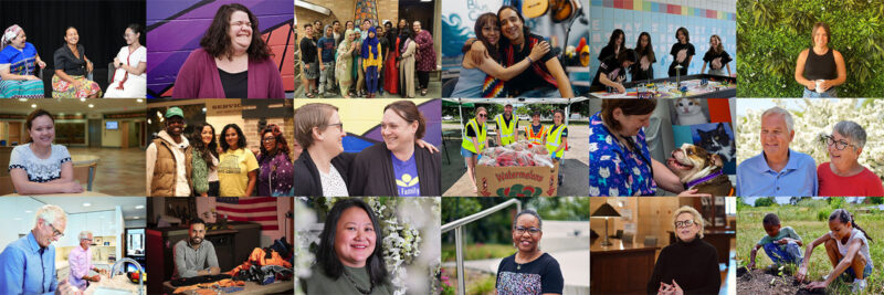Make More Possible collage of nonprofits and donors