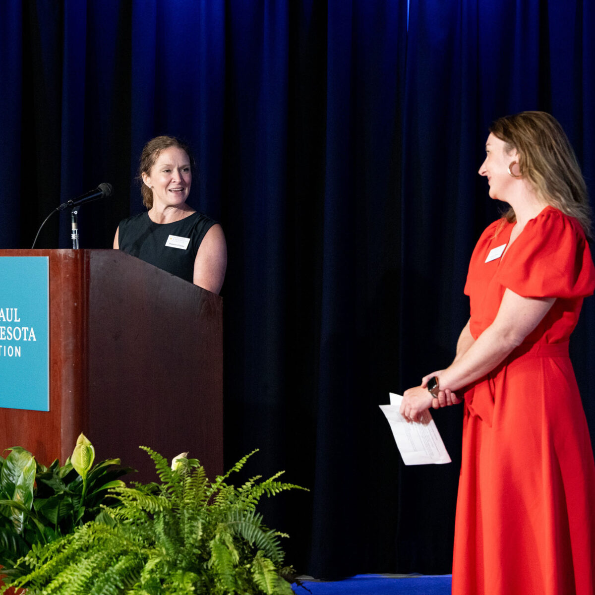 Shannon and Casey at investment portfolio launch event