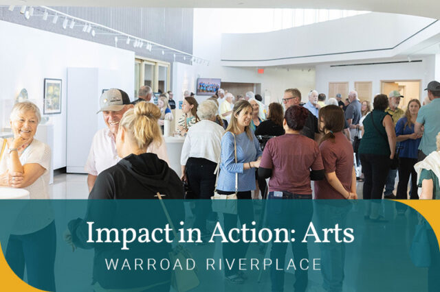 Warroad RiverPlace reception in the gallery