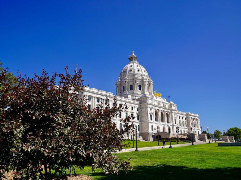 Democracy MN State Capitol in the summertime