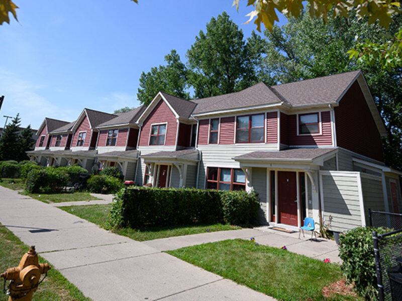 Housing Townhouses on a quiet steet