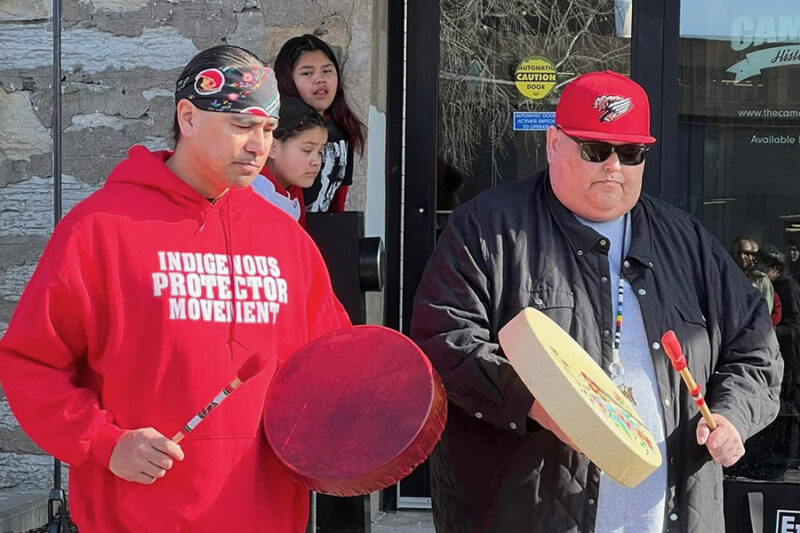 Indigenous Protector Movement drummers