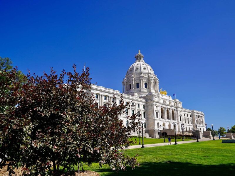 Democracy MN State Capitol in the summertime