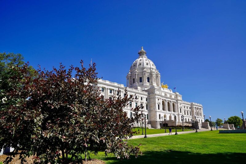 Democracy MN State Capitol in the summertime