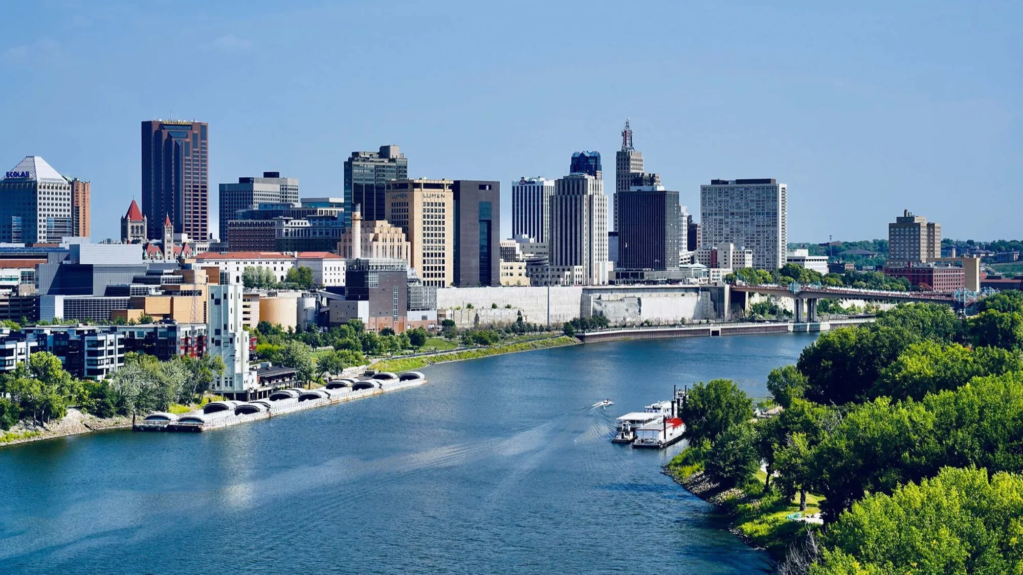 View of downtown Saint Paul from the river