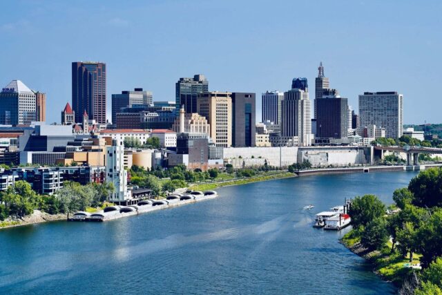 View of downtown Saint Paul from the river