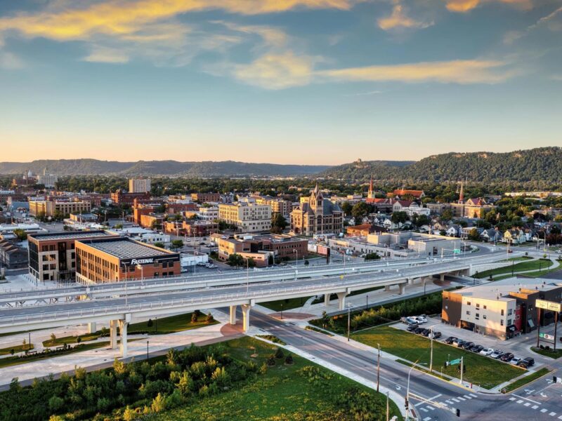 Aerieal view of Winona MN