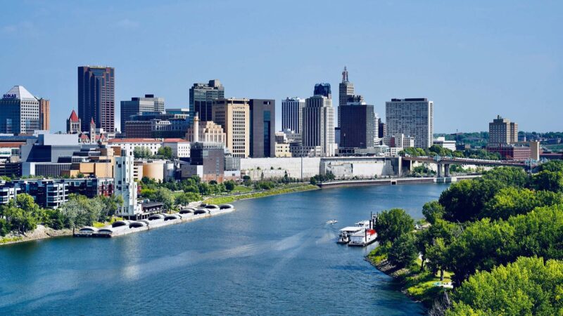 View of downtown Saint Paul from the river